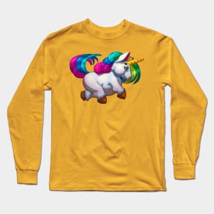 Chubby Cute Unicorn Long Sleeve T-Shirt